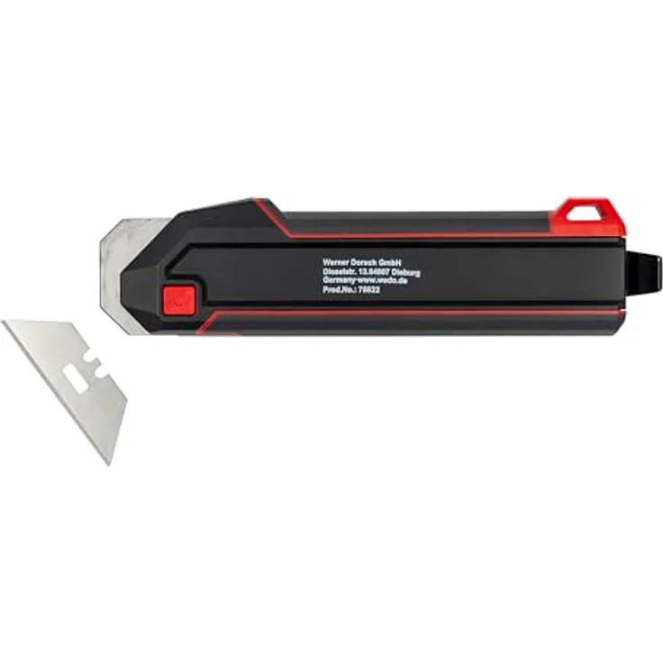 WEDO Cutter Schaber Premium 2in1 mit drehbarer Klinge, schwarz/rot, für Schneiden und Abschaben – Bild 6