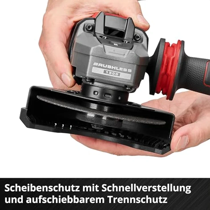Einhell Akku-Winkelschleifer 'TP-AG 18/125-13 Q Li BL Solo', kabelloses Schleifen und Trennen, vibrationsarm, werkzeugloser Scheibenwechsel – Bild 10