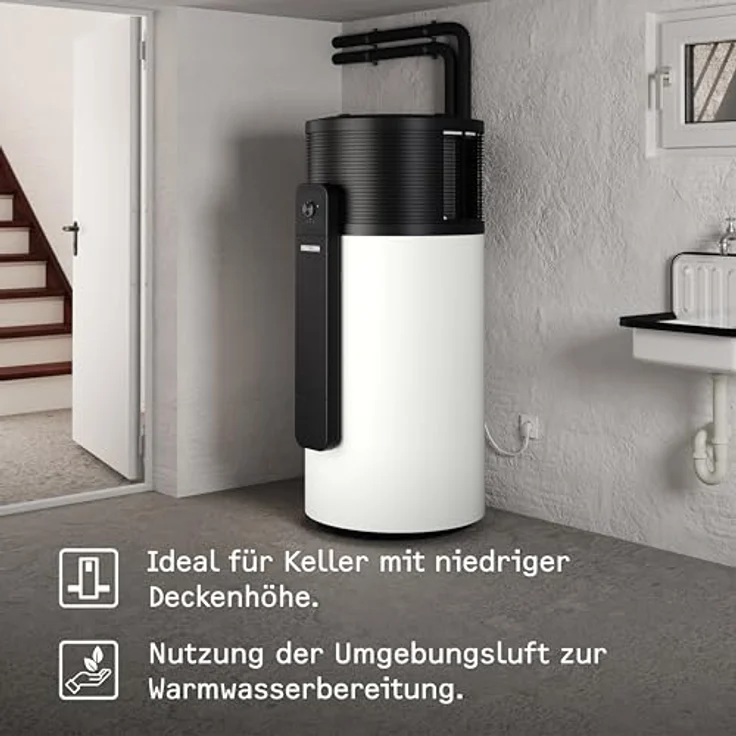 Stiebel Eltron WWK-I 200 PLUS, Warmwasser-Wärmepumpe mit 200 l Fassungsvermögen und WLAN-Steuerung – Bild 2