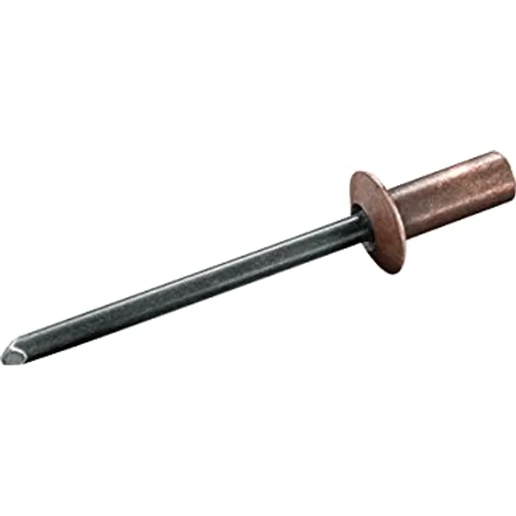 GOEBEL® - 1000 x Dicht-Becherblindnieten Kupfer/Stahl (Ø x L) 3,2 x 8,0 mm mit Flachkopf - Dicht-Becherblindniete - Becher Blindniete - Dichtblindniete - Bechernieten - Dichtnieten - CUP