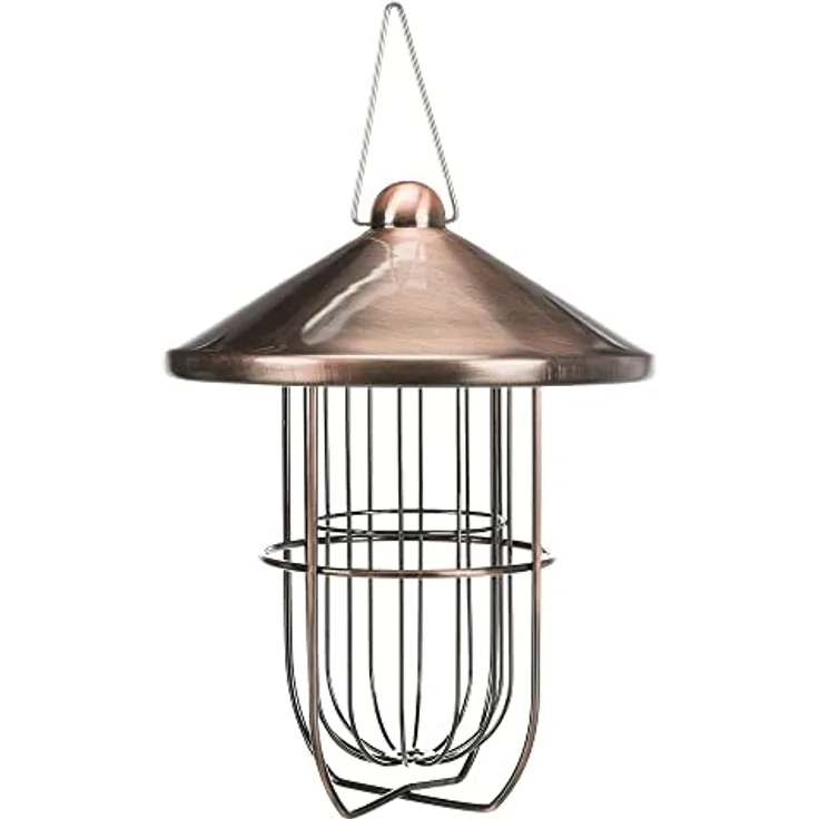 TRIXIE 55655 Meisenknödelhalter/Dach, 3 Knödel, Metall, ø 19 × 24 cm, Kupfer