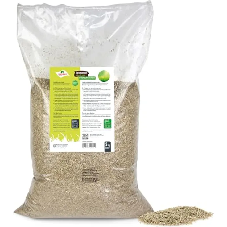 Höfer Chemie 5 kg Rasensamen RSM-Premium-Mischung für belastbaren & schnell wachsenden Spiel- & Sportrasen