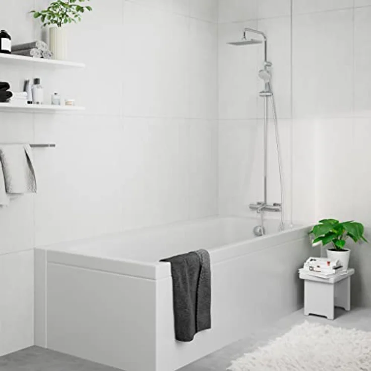hansgrohe Duschsystem Vernis Shape, Kopfbrause 23cm, wassersparend mit Thermostat, chrom – Bild 3