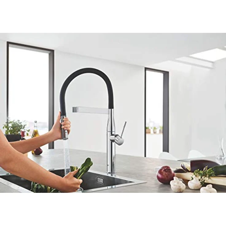 Grohe Essence Einhand Spültischbatterie mit Profibrause und Temperaturbegrenzer - Chrom – Bild 7