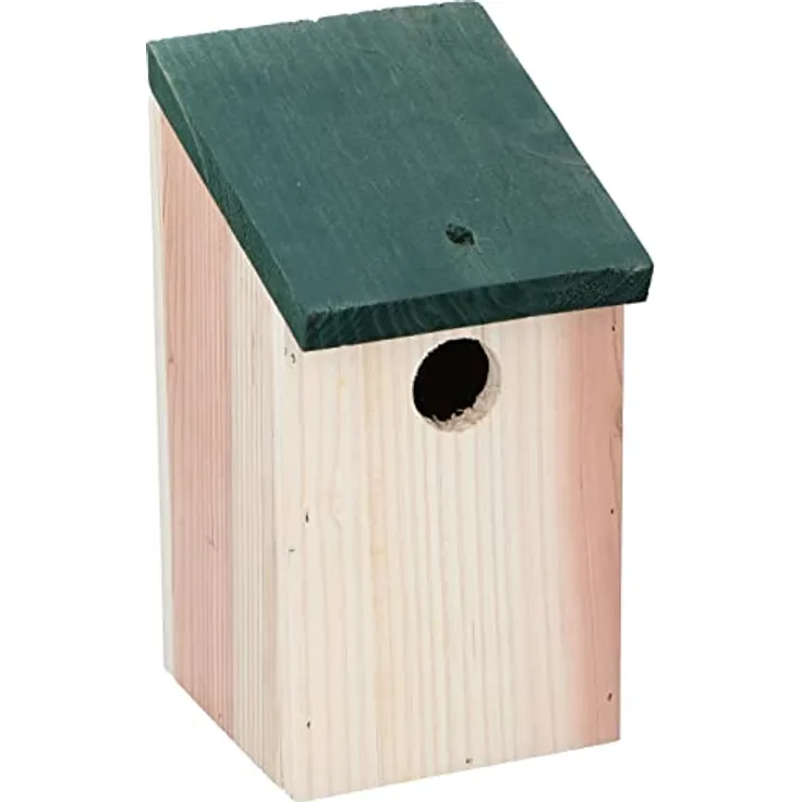 Lifetime Garden Vogelhaus - Niskasten für Vögel für Draußen - Perfect für Kleine Vögel - 12 x 14 x 22 cm - Holz