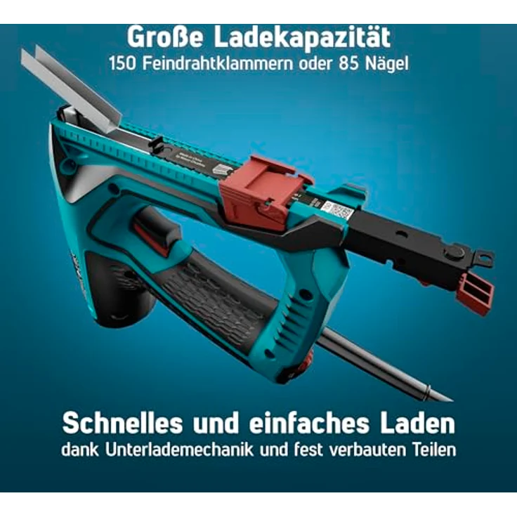 Novus Elektrotacker J-150, Profi Klammer- und Nagelpistole für Typ 37/53 Klammern, 6-14mm, ergonomisch, robust, 3m Kabel – Bild 5