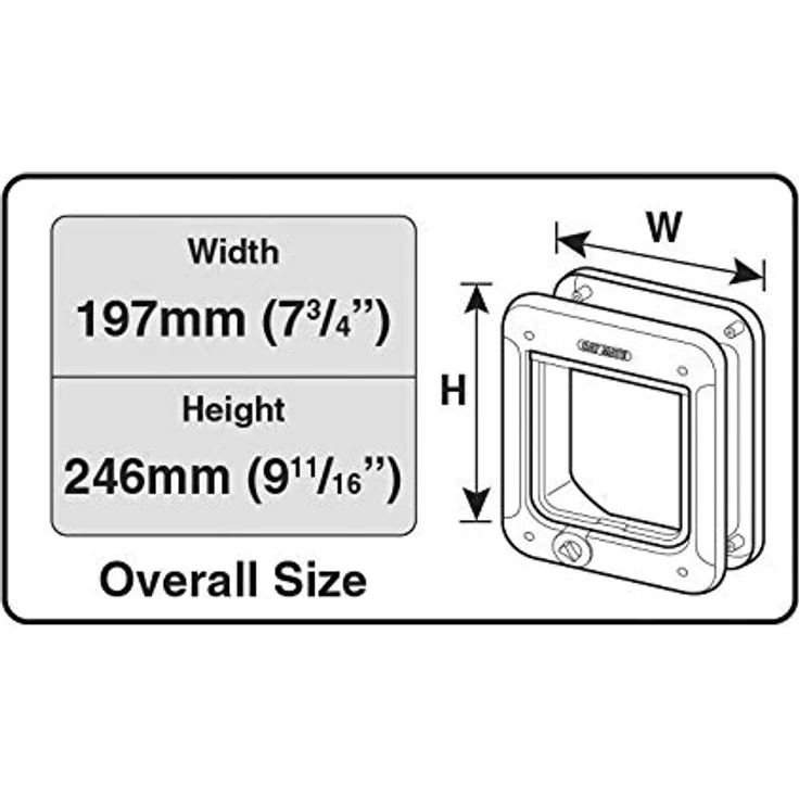 Cat Mate Katzenklappe mit 4-Wege-Drehverriegelung B: 19.5 cm H: 24.5 cm – Bild 4