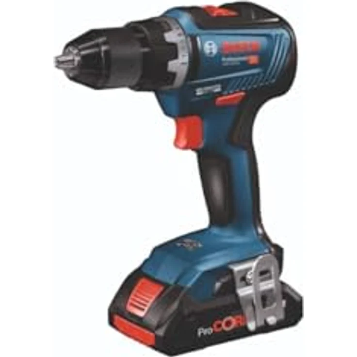 Bosch Combo Kit Akku-Bohrschrauber GSR 18V-55 + Akku-Drehschlagschrauber GDX 18V-200 + Akku-Bohrhammer GBH 18V-22 mit SDS plus / 3x 4,0 Ah ProCORE18V Akku + Ladegerät inkl. Tasche, Profi-Set 18V mit leistungsstarken Funktionen - blau – Bild 1