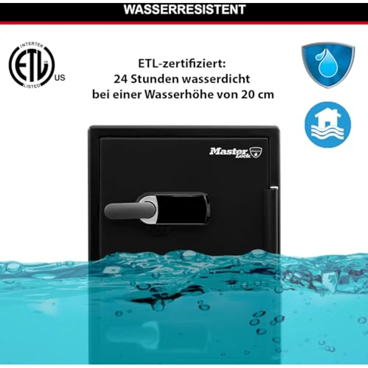 MASTER LOCK Tresor [Feuer- und Wasserfest] [56,5 L] [elektronische Kombination und Alarm] LFW205TWC Für Ausweise, A4-Dokumente, Laptop – Bild 4