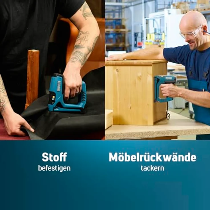 NOVUS Nagler J-120 Set, Elektrotacker mit 1800 Feindrahtklammern für präzise Befestigungen – Bild 6