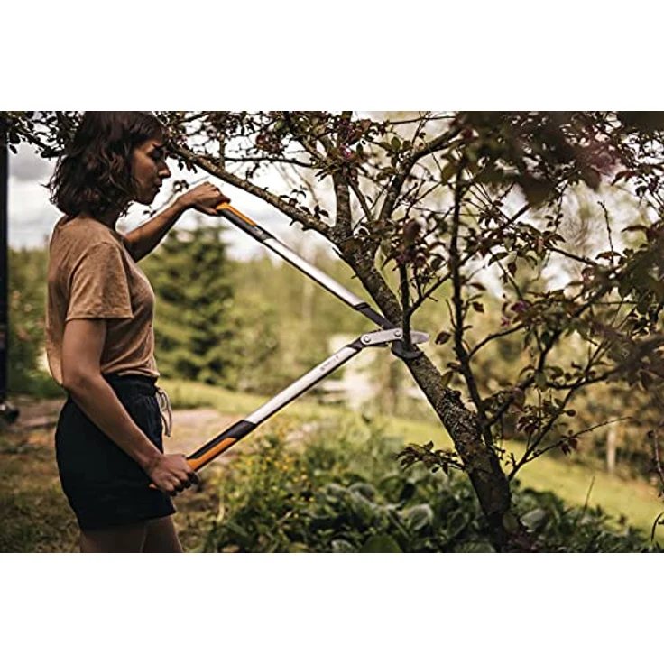 Fiskars PowerGear X Bypass-Getriebeastschere für frisches Holz, Antihaftbeschichtet, Gehärteter Präzisionsstahl, Länge 80 cm, Schwarz-Orange, LX98-L, 1020188 – Bild 15