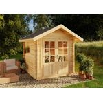 Alpholz Gartenhaus Palma 261x261 cm, 28 mm Wandstärke, grau - Preisvergleich