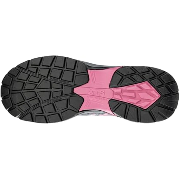 Albatros TWIST WNS Sicherheitshalbschuhe S1P ESD HRO SRC, Damenhalbschuhe in grau/pink, mit fiberglasverstärkter Kappe und rutschfester Gummi-Laufsohle, Größe 42 – Bild 3