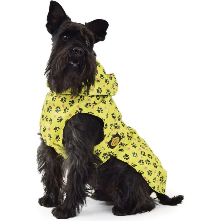 Fashion Dog Hundemantel Fashion Dog Hunde Regenmantel mit Kapuze, wasserabweisend, Nylon, atmungsaktiv, schwarz