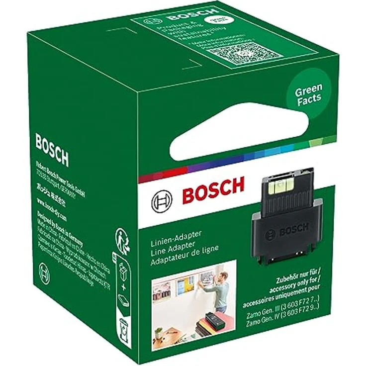 Bosch Linien-Aufsatz 1600A02PZ4 für Entfernungsmesser Zamo, kompakt, horizontal und vertikal ausrichtbar – Bild 2
