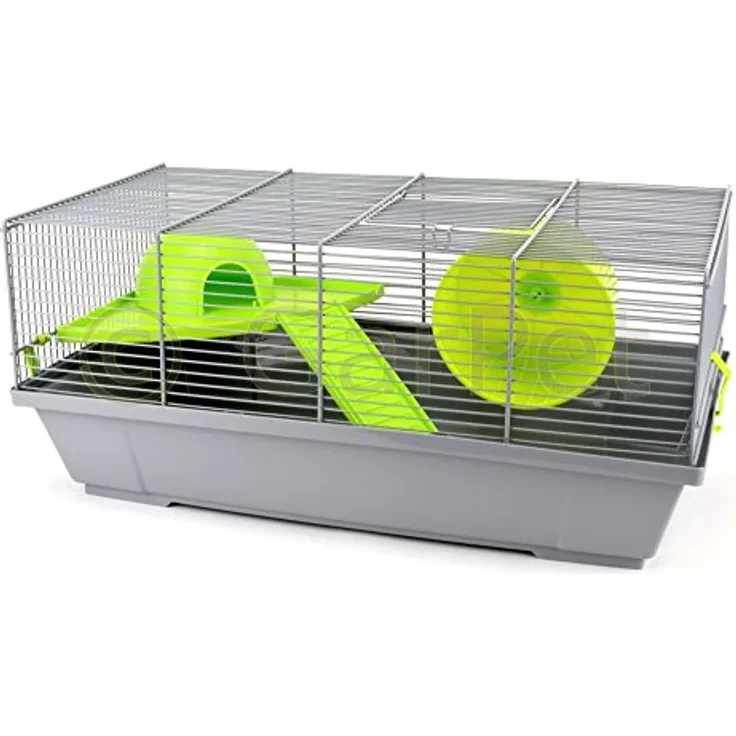 GarPet Mäusekäfig Hamsterkäfig Nagerkäfig Schlafhaus Laufrad Etage Rampe