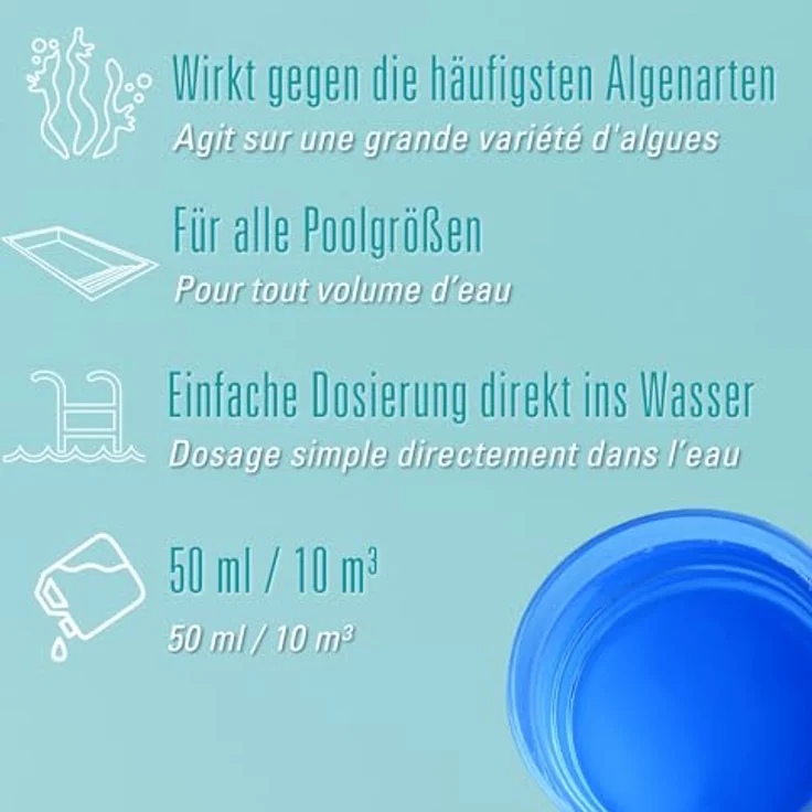 Bayrol Algenentferner Desalgin Classic 3 Liter Poolwasser – Bild 3