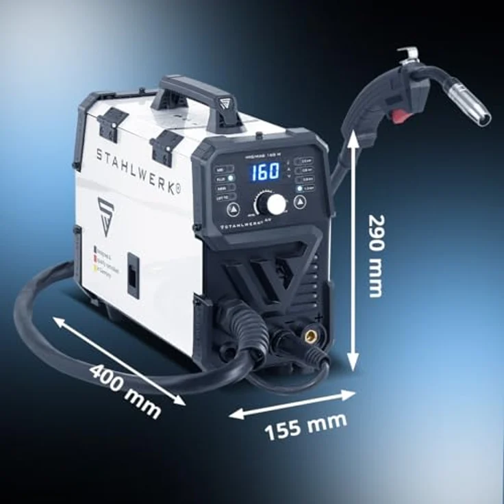 STAHLWERK MIG MAG 160 M IGBT-Schweißgerät Vollsynergisches 5 in 1 Kombigerät mit echten 160 Ampere - Fülldraht, MIG MAG, ARC MMA, Lift TIG - Vollausstattung - Preisvergleich – Bild 11