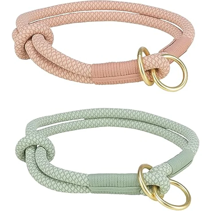 TRIXIE Hundehalsband - Soft Rope Halsband mit Zugbegrenzung - sehr robust und langlebig - S : 35 cm / 6 mm – Bild 2