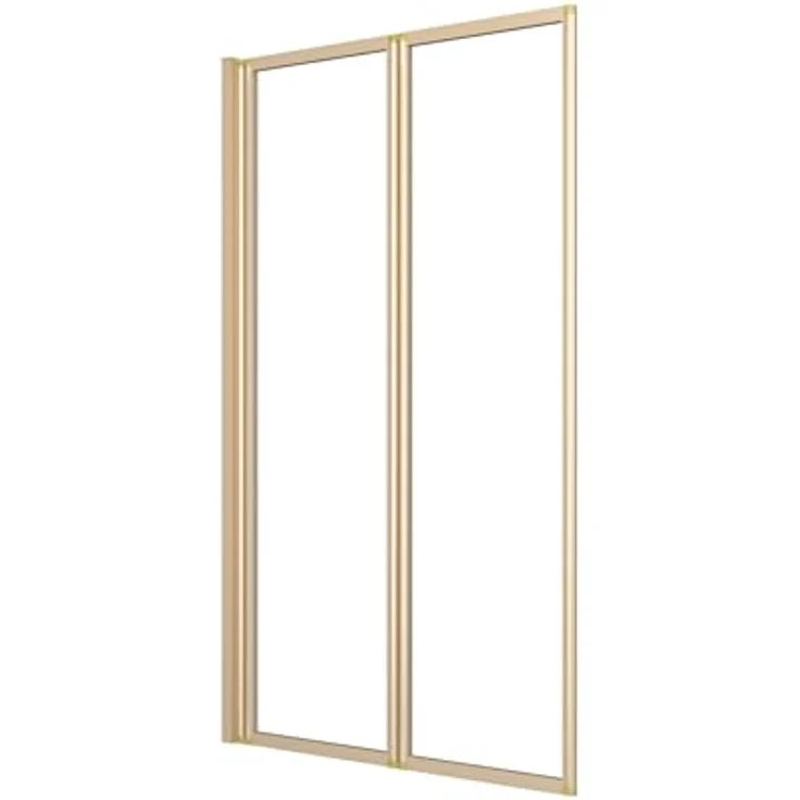 Marwell Badewannenaufsatz Double Gold, Einscheibensicherheitsglas, 2 schwenkbare Faltwände – Bild 1