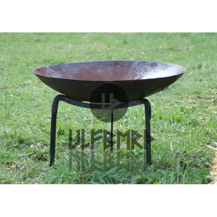 Ulfberth Geschmiedeter Ständer für Feuerschüssel - Feuerschale - Fuss, Qualitätsprodukt mit Abmessungen 50 cm x 50 cm x 40 cm, geeignet für Feuerschalen mit Durchmesser von 50 cm bis 80 cm, schwarz – Bild 1