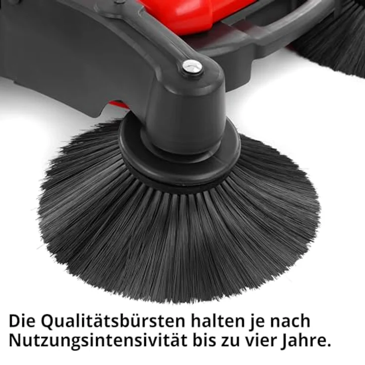 Hecht Handkehrmaschine 8105, 105 cm Arbeitsbreite, 2 x Ø 350 mm Bürsten, 48L Behälter, 3800 qm/h Flächenleistung, ergonomischer Führungsholm – Bild 9