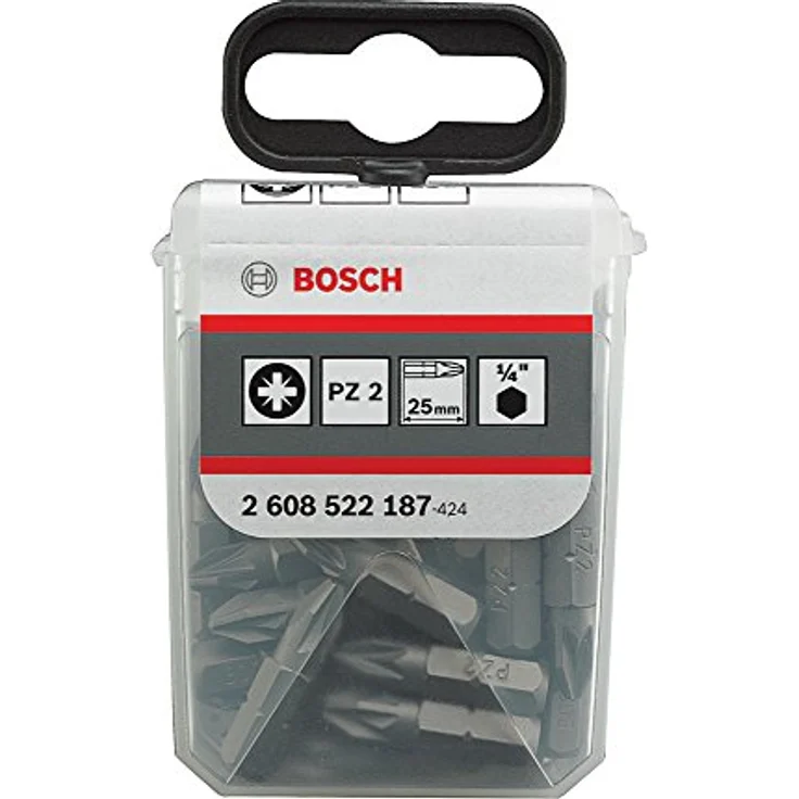 Bosch Professional Bit Extra-Hart für Phillips-Kreuzschlitzschrauben im Bitspender (PZ2, Länge: 25 mm, 25 Stück) – Bild 2
