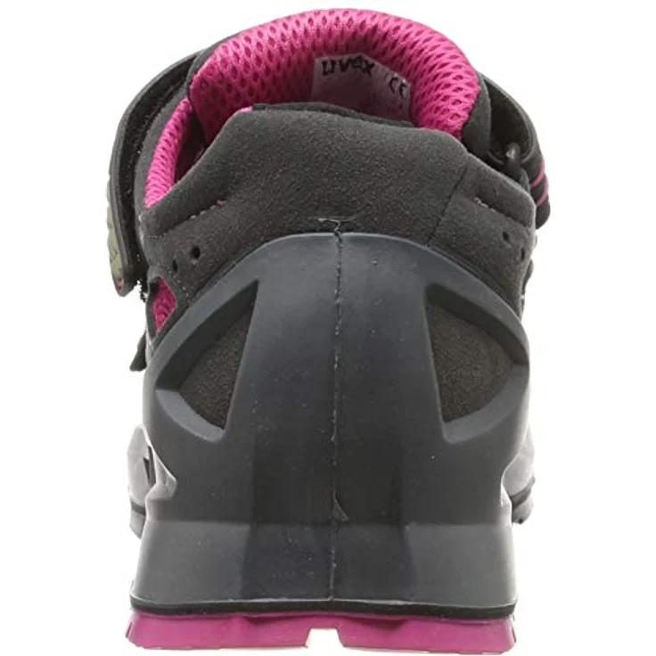 Uvex ladies Sicherheits-Sandale gel. Gr. 39, ESD, S1, doppelter Klettverschluss, grau/pink – Bild 3