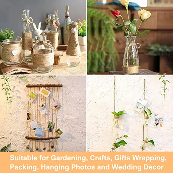 Vivifying 200m Jute-Schnur, Braun, 1mm Durchmesser, ideal für Garten, Basteln und Pflanzenpflege – Bild 5