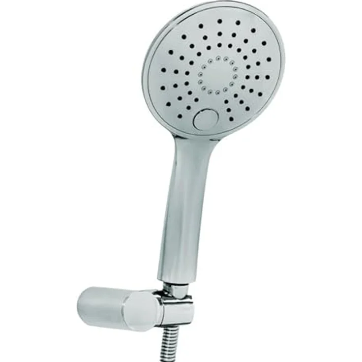 Belvit Hansgrohe Vernis Blend Wannenmischer Set, Keramikmischsystem, Handbrause mit Mehrstrahl, 150 cm Brauseschlauch, Umsteller Wanne/Dusche, Wandmontage, Chrom, Anti-Kalk Düse – Bild 4