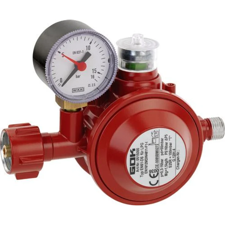 GOK Haushalt-Regler 1,5kg 50mbar 05-150 (Niederdruckregler EN61-DS und Zubehör) – Bild 5