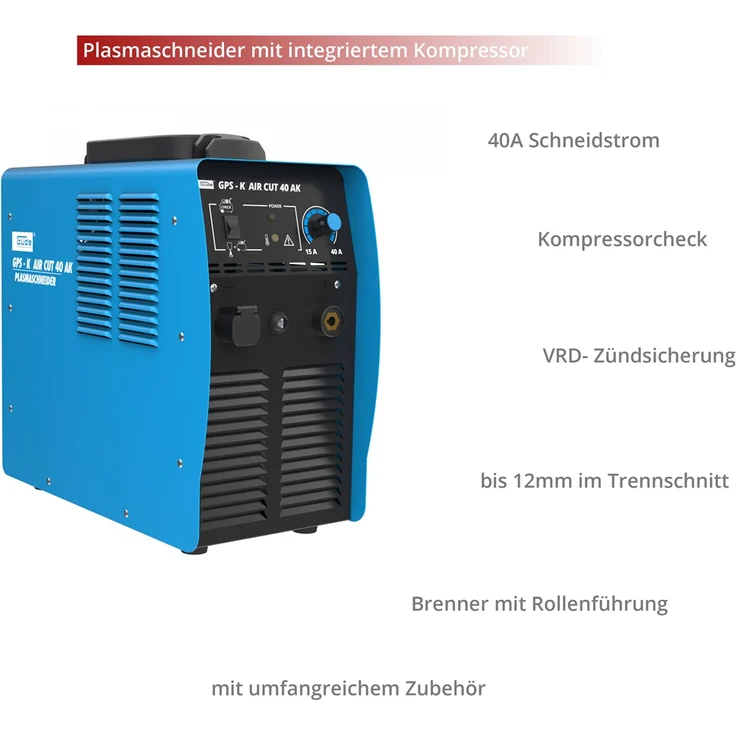 GÜDE Plasmaschneider Plasma Cutter Plasmaschneidgerät GPS-K AIR CUT 40 AK – Bild 2