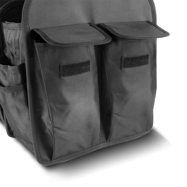 STAHLWERK Werkzeugtasche mit 11 Außentaschen und 2 großen Innenfächern mit jeweils 5 Innentaschen, robuste Montagetasche - Werkzeugkoffer - Werkzeugbeutel mit Tragegriff und Schultergurt – Bild 8