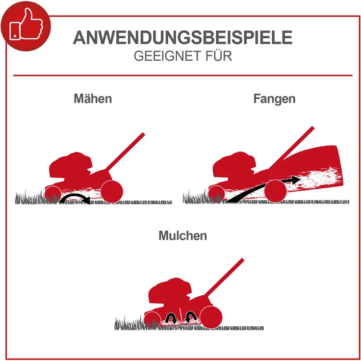 Scheppach MS173-51 Benzin Rasenmäher mit Antrieb - 51cm Schnittbreite | Reinigungsfunktion | 65 Liter Fangkorb | Stahlgehäuse | 7-stufige Höhenverstellung | Mulchfunktion | Seitenauswurf | Radantrieb – Bild 10