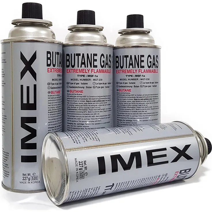 IMEX Camping GASKOCHER Set IM TRAGEKOFFER MIT 16 GASKARTUSCHEN JY-500A