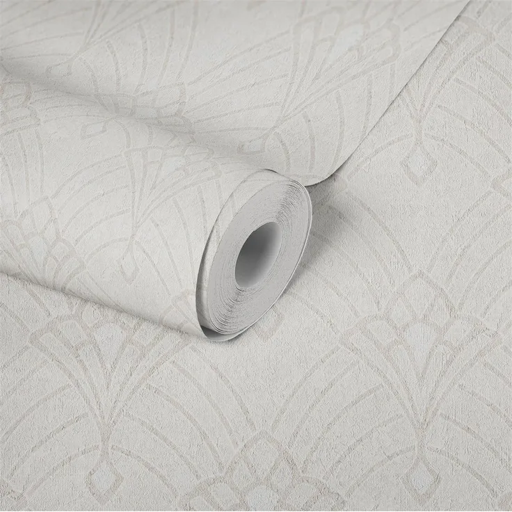 Livingwalls Vliestapete Mata Hari Art Déco Tapete Beige, Creme 380943