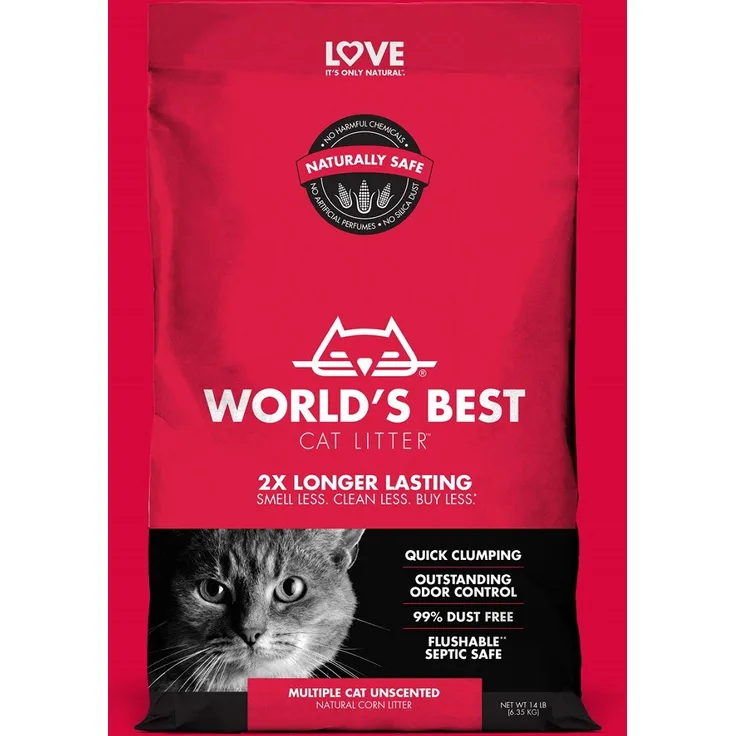 World's Best Cat Litter klumpend, extra stark - 12,7 kg Katzenstreu im Beutel