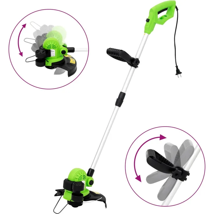 vidaXL Elektro-Rasentrimmer mit Teleskopstiel 29 cm 550 W