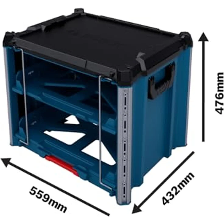Bosch Professional L-BOXX Contractor Rack 2, robustes und vielseitiges Werkzeugkoffer-Rack für 2 L-BOXXen, stoßfest mit metallverstärkten Ecken – Bild 3