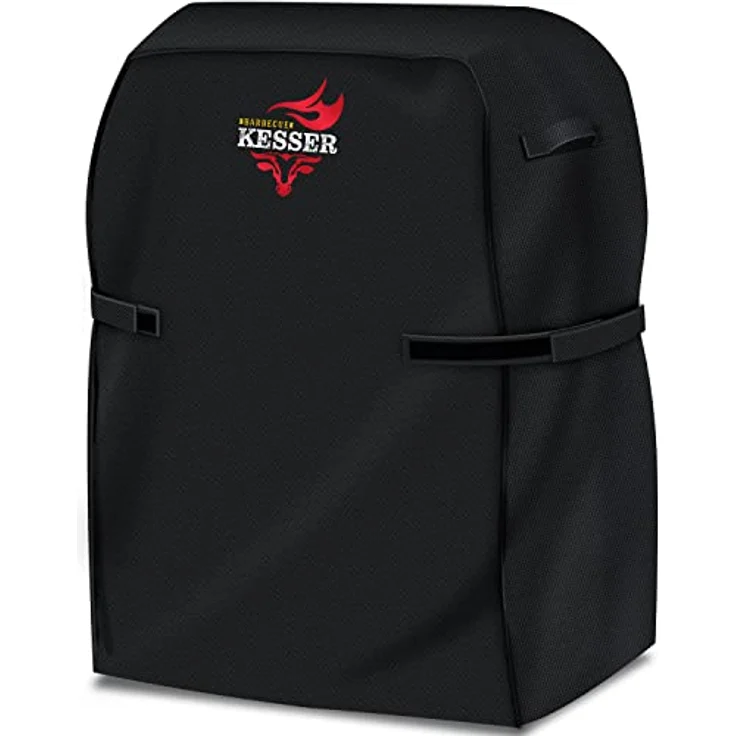 KESSER Premium BBQ Grillabdeckung Gasgrill Grillhaube Abdeckung Wetterfest - für Weber, Brinkmann, Char Broil Grill Abdeckhaube Schutzhülle 600D Oxford- Gewebe Reißfest Schwarz, 76 x 66 x 109 cm (BxTxH) – Bild 1