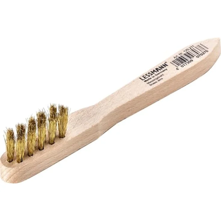ELC Drahtbürste Zündkerzenbürste Messing gewellt 0,15x150mm Lessmann, CNC-Tellerbürste, Keramikkorn – Bild 2