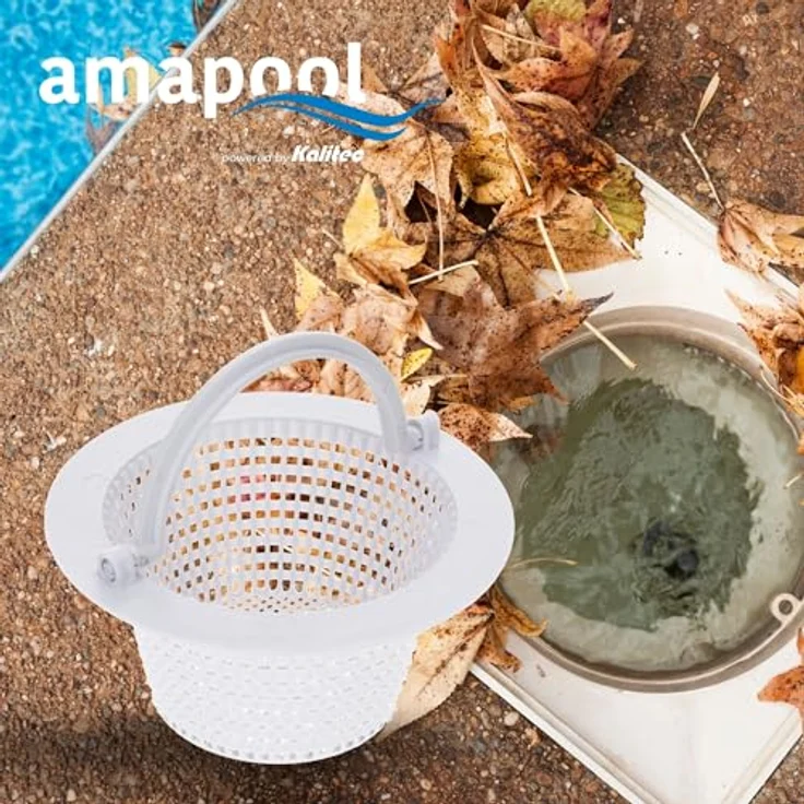 Amapool Skimmer Korb 16cm, Ersatzkorb für Standard Skimmer, chlorbeständig und stabil mit Griff für einfache Entnahme – Bild 6