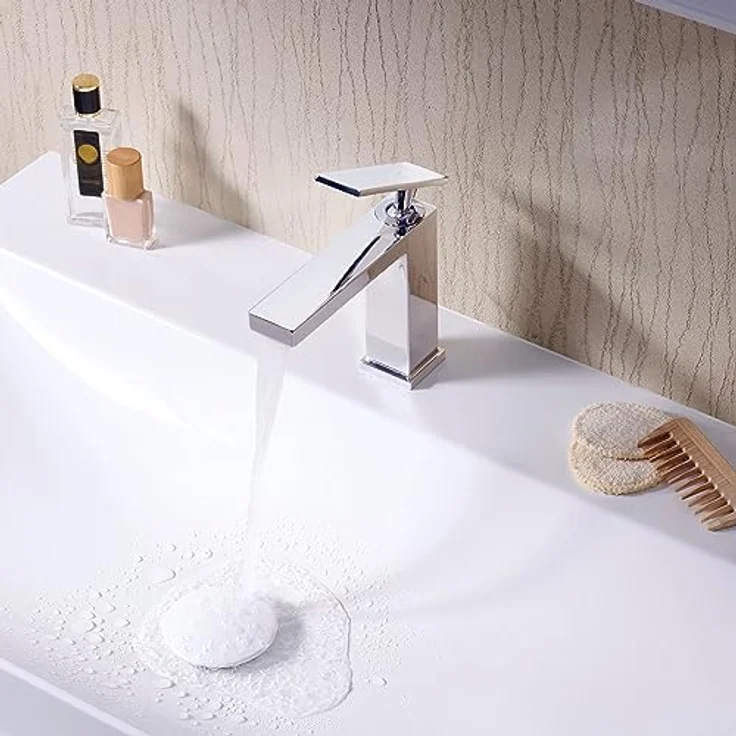 hansgrohe Tecturis E Waschtischarmatur, Comfort-Zone 110, Auslaufhöhe 117 mm, CoolStart, WaterfallStream, Keramikmischsystem, einstellbare Temperaturbegrenzung – Bild 2