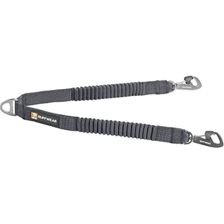 RUFFWEAR Doppelspur-Kupplung, doppelter Hundeleinen-Splitter, verhedderungsfrei, strapazierfähig, doppelendig, für Hunde, Verbindung zum Spazierengehen mit 2 Hunden, Basaltgrau