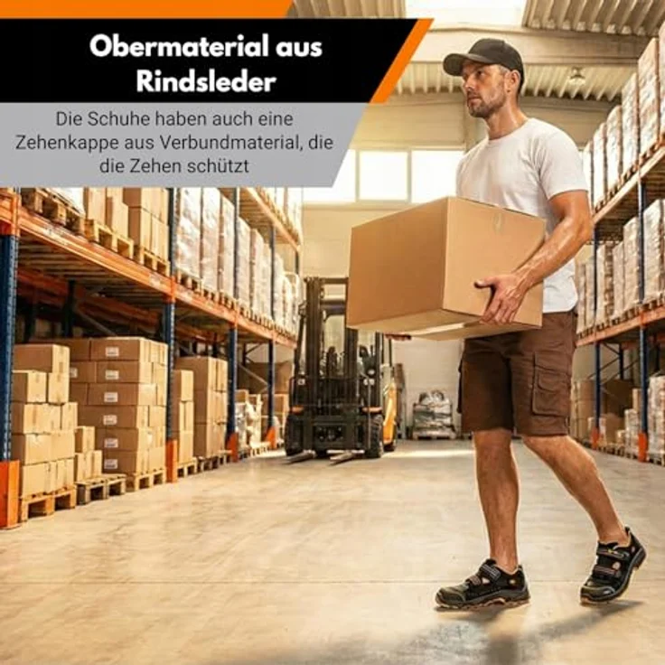 NEO TOOLS Sicherheitssandalen S1 ESD, Kompositkappe, Schutzklasse S1 FO SR, Größe 44 – Bild 4