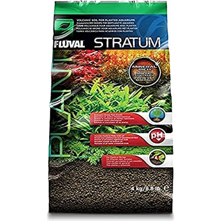 FLUVAL Aquarien-Substrat Stratum, 4 kg, für Pflanzen und Garnelen, fördert gesundes Wachstum und natürliche Wasserqualität – Bild 1