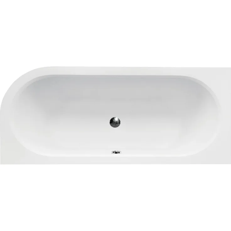 Bad Land AVITA Badewanne Eckwanne 170x75 Links, Acryl in Schneeweiß mit Bambus Ablage und Kopfstütze, KODI Ablauf Füße