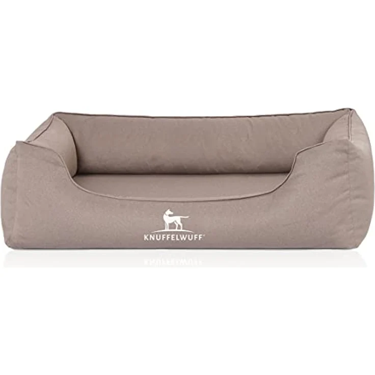 Knuffelwuff Orthopädisches Wasserabweisendes Hundebett Leon waschbar Hundekorb Hundekörbchen Hundesofa Hunde ortho bed orthopädisch memory M-L 85 x 63cm Beige-Grau – Bild 2