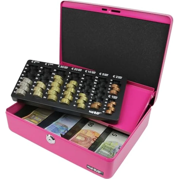 HMF 10015-15 Geldkassette Geldzählkassette 30 x 24 x 9 cm, Pink – Bild 2