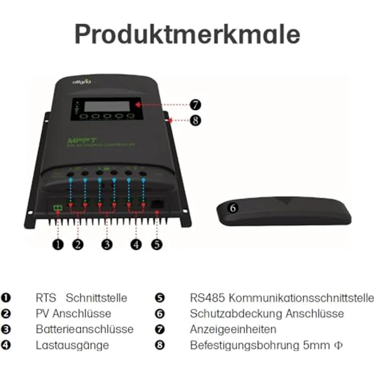 Offgridtec MPPT PRO-X 40A Laderegler 12V - 48V, Solar-Laderegler mit hoher Effizienz und Batteriekompatibilität – Bild 4